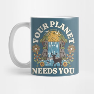 Your Planet Need You Waterfall Mug